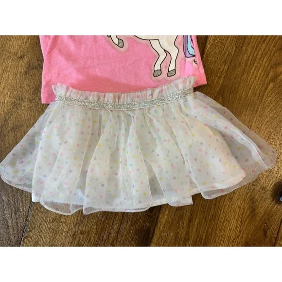 Baby Girl 12 Months Summer Clothes Skort Tutu Shirts Lot Bundle Outfits Kindness - Picture 10 of 16